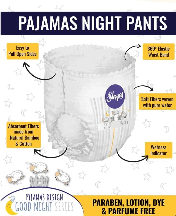 Overnight Slip-On Diaper Pants for Swaddler Babies -Disposable Leakproof Nappy Pants for Maximum 15hr Protection and Dry Night - Size 5 Junior (24-44Lbs, 24 Count) - Image 2